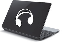 Laptop-Aufkleber Magenta Kopfhörer