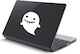 Laptop Sticker Little Ghost 10cm X 11cm WxH