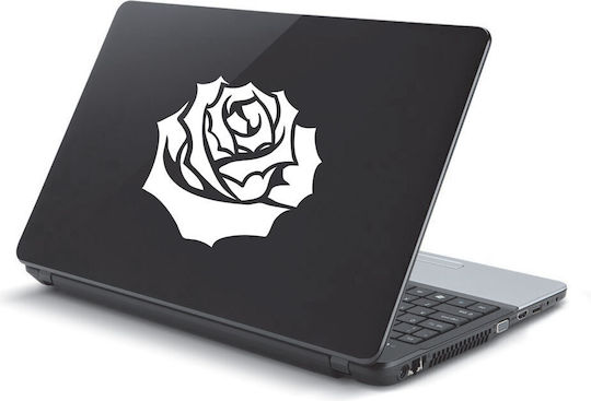 Laptop Sticker Rose Reverse Direction Inside Glass