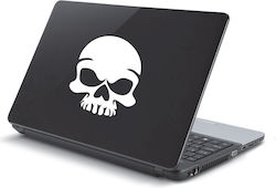 Αυτοκόλλητο Laptop Skull Άσπρο