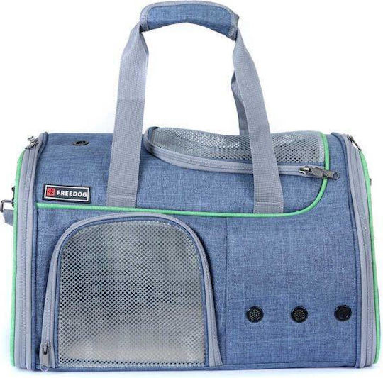 FreeDog Dog Carrying Bag Handbag for Transport of Dog / Cat Blue M45xP28xH28cm