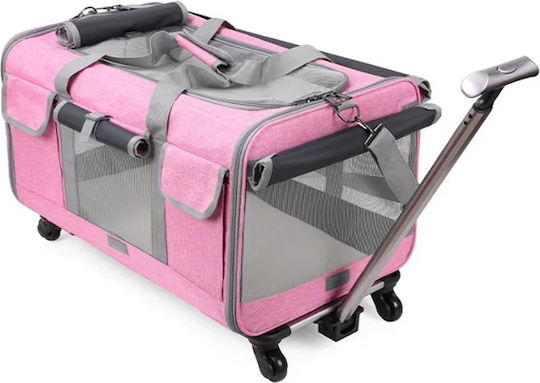 Pets Dog/Cat Carrying Pink Trolley L60xW39xH44cm