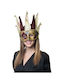 Karnevals- Maske Augenmaske Venetianische mit Dekorationen 29 x 30 cm