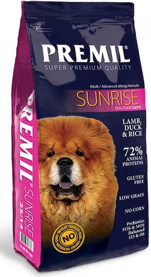 Premil 2.5kg Dry Food Gluten-Free for Adult Dogs with Lamb, Duck and Tuna