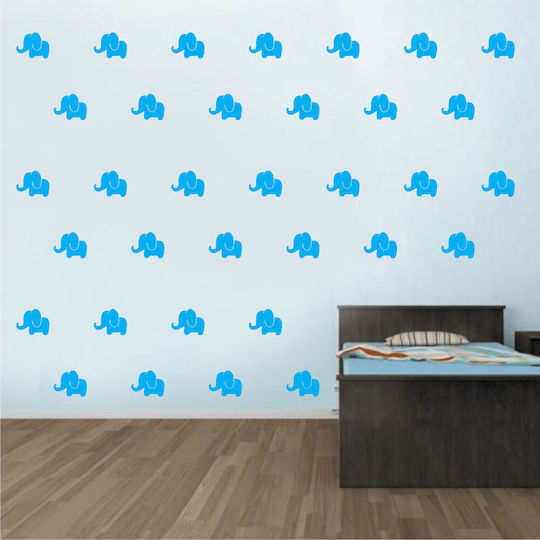 Mini-Set Wandsticker Elefanten Gelb