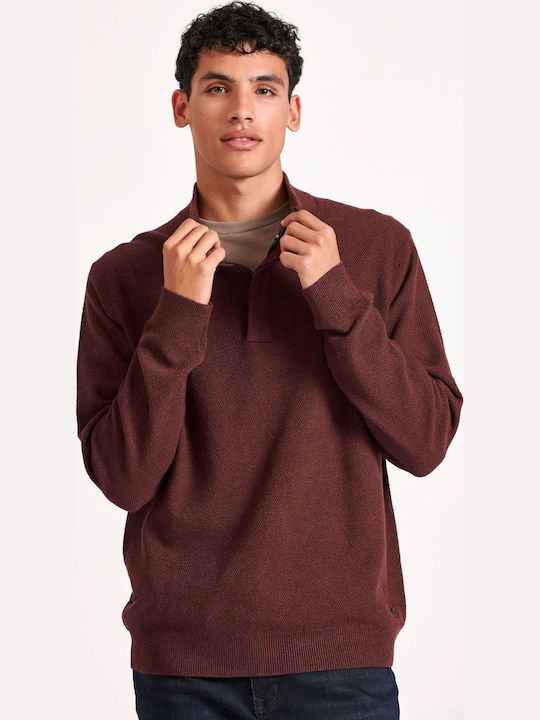 Funky Buddha Langarmbluse Burgundisch