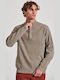 Langarmbluse Beige