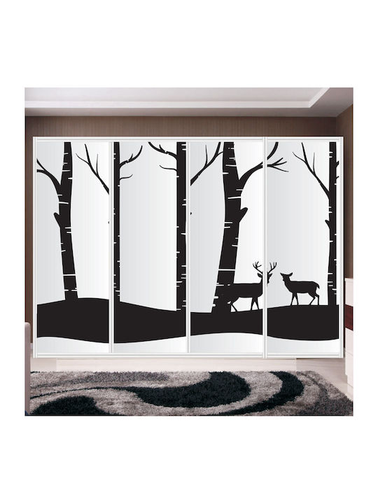 Decorative Wardrobe Sticker Brown 1 Piece 100x7...