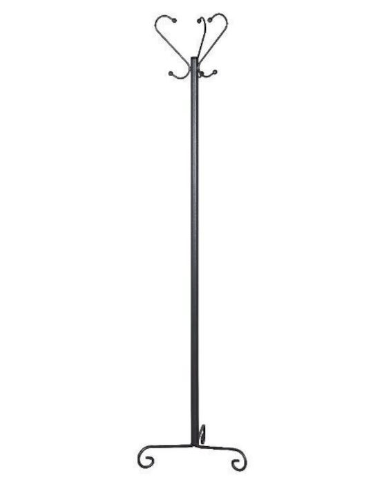 KS Kouppas Freistehender Kleiderständer Metallisch Schwarz 30x30x175cm