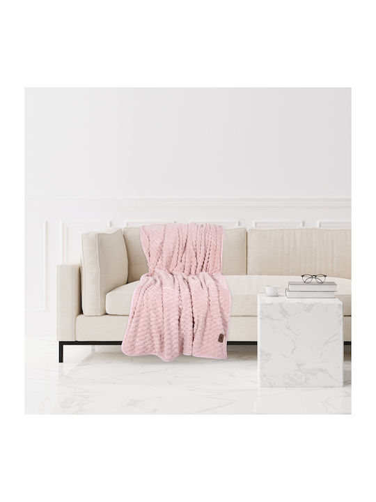 Das Home 8848 Κουβέρτα Fleece Καναπέ 130x170εκ. Pink