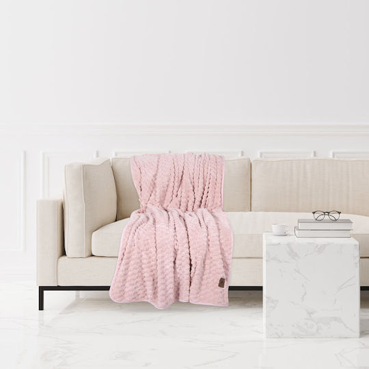 Das Home 8848 Κουβέρτα Fleece Καναπέ 130x170εκ. Pink
