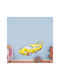 Kids Wall Sticker Yellow Car As In Picture