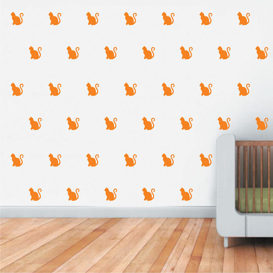 Mini-Set Wandsticker Rote Kätzchen