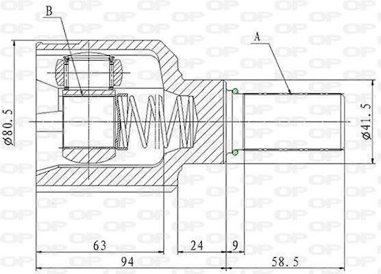 Open Parts Gelenk-Bausatz für Citroen C3 Aircross