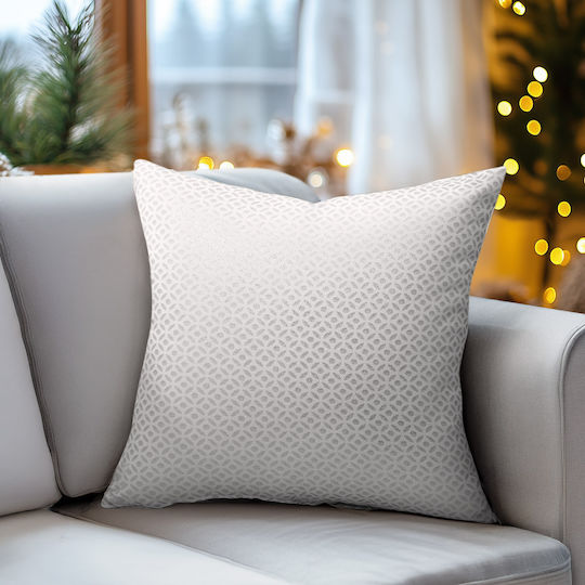 Beauty Home Weihnachtsdekorativer Kissenbezug Quadratisch Beige 45x45cm