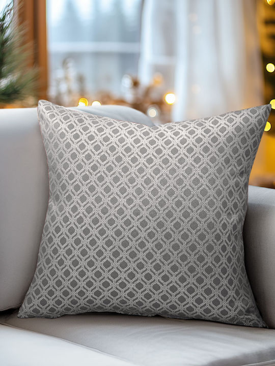 Beauty Home Weihnachtsdekorativer Kissenbezug Quadratisch Gray 40x40cm