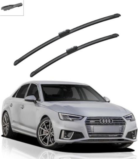 Front Wiper Blade Set Audi A4 2018-2019 600mm 500mm Bosch Aerotwin 3398000055 24" & 20" 2 Pieces