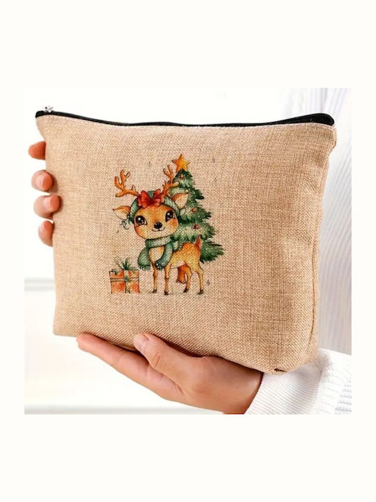 Necessaire in Beige Farbe 25cm