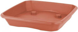 Strend Pro Economy Sq1 Terracotta Square Saucer Pots 17x17cm