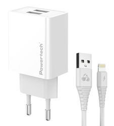 Powertech PT-1325 12W με Καλώδιο Lightning