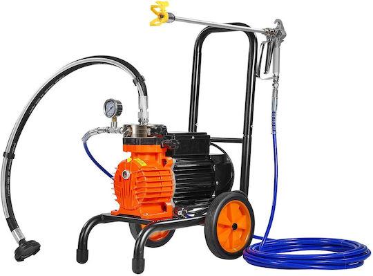 Diaphragm Paint Pump Large Surfaces 900 W Power 1.8 L Min 125 Bar 9 M Hose Length 2 X Large Wheels