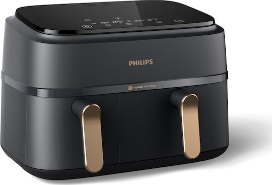 Philips 3000 Series Friteuză cu aer cu Coș Detașabil Dublu 9lt Negru
