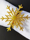 Schneeflocken-Serviettenring Gold