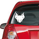 Car Sticker Skull 04 Blue