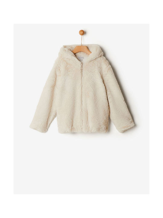 Yell Oh! Kids Fur Coat ecru