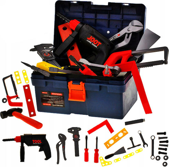 Idealstore Fulltools Tool Kit Includes 50 Tools Accessories Various Types Wrenches Screws Scraper Hacksaw Hammer Contains Storage Box