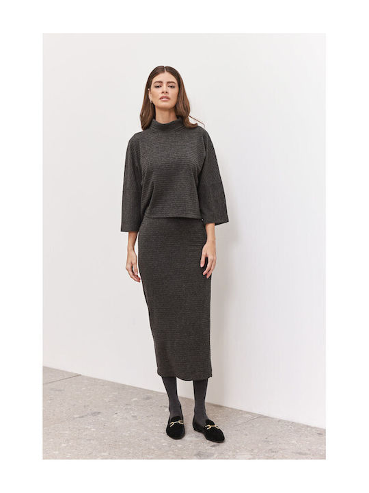 Enzzo Skirt Charcoal