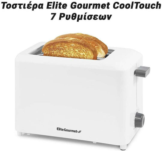 Elite Тостер Двуместна 850W Бяла