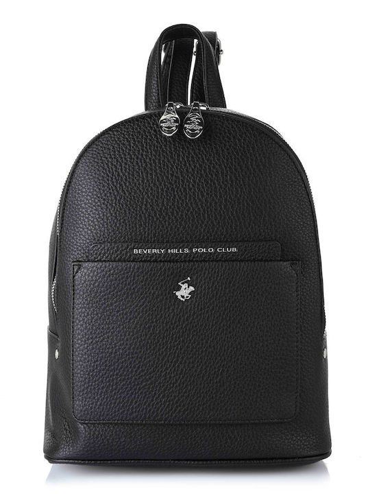 beverly hills polo club leather backpack ALL DAY BLACK  Leather Backpack Beverly Hills Polo