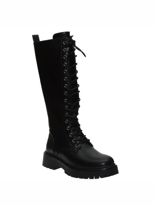 Primadonna Synthetic Leather Women's Boots with Zipper Black