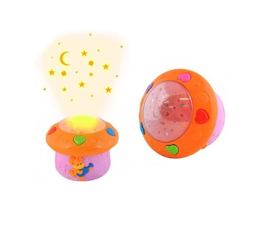 Idealstore Proiector de Lumină de Noapte Baby Dreams Dimensiuni 16,5 X 15cm Funcție de Detectare a Vocii Control al Volumului Include 12 Melodii Stimulează Dezvoltarea Abilităților Îmbunătățește Calitatea Somnului