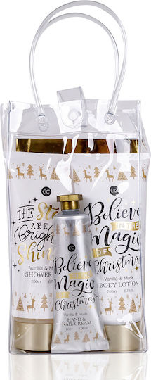 Accentra Winter Magic Set Îngrijire pentru Hidratare & Curățare corp Vanilie și mosc 4buc