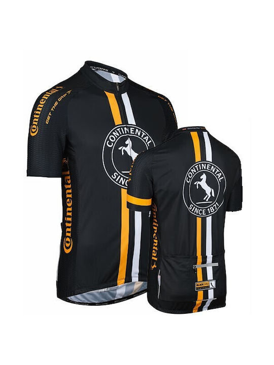 Continental Tricou De Ciclism Pentru Bărbați Mâneci Scurte Road Bike Negru