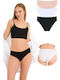 Hohe Taille Damen Slip 3Pack Black/Beige/White