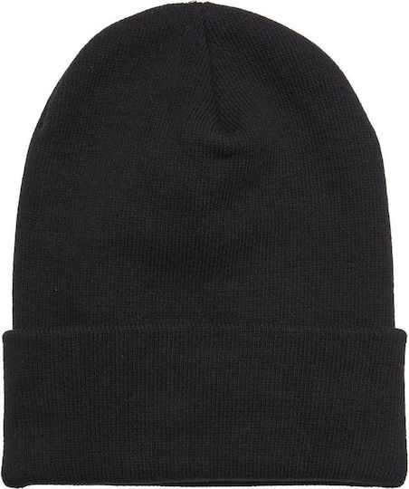 Beanie Unisex Σκούφος Πλεκτός σε Μαύρο χρώμα