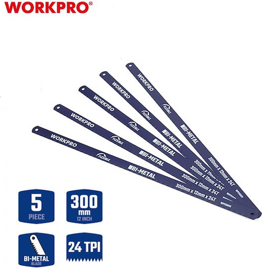 WorkPro Jig Saw Blade 300mm 5pcs WP215033