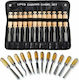 Set Pointed / Skewed / Straight Chisels with Wooden Handle 12pcs