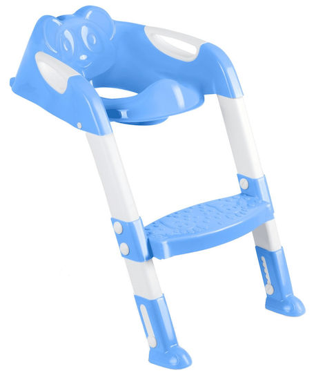 Reducător de Toaletă pentru Copii Idealstore Înălțime Reglabilă Un Pas Picioare Antiderapante Greutate Maximă 50 Kg Scară Detasabilă Ergonomic Pliabil Albastru