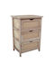 Drawers Storage Wooden with 3 Drawers L40xW29xH58cm