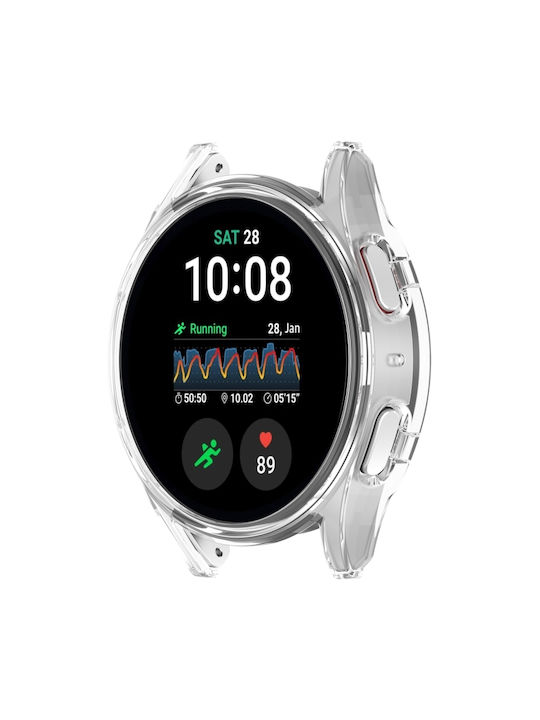 Samsung Galaxy Watch 7 40mm Μισής Κάλυψης Προστατευτική Θήκη Ρολογιού Pc Διαφανές Λευκό