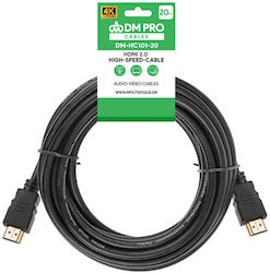 DM Pro DM-HC101-20 HDMI 2.0 HDMI male - HDMI male 20m Μαύρο