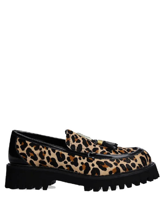Gillian Δερμάτινα Γυναικεία Loafers σε Καφέ Χρώμα
