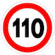 Idealstore Reflective Speed Limit Sign 110 Km H