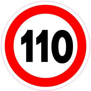 Idealstore Reflective Speed Limit Sign 110 Km H
