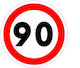 Idealstore Reflective Speed Limit Sign 90 Km H