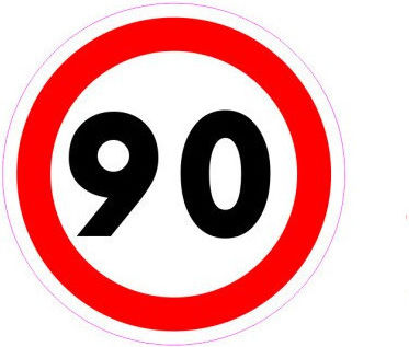 Idealstore Reflective Speed Limit Sign 90 Km H